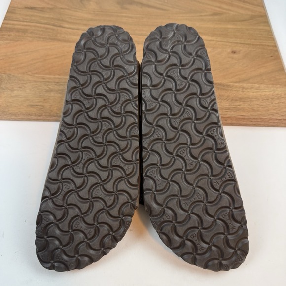 New NWOB Womens Birkenstock Arizona Brown Leather Comfort Slides Sandals Size 39 - Picture 7 of 11